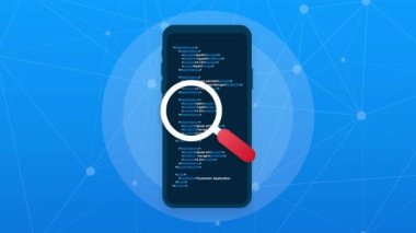 Başvuru testi. Yazılım geliştirme iş akışı kodlama test analizi konsepti. Hareket grafikleri