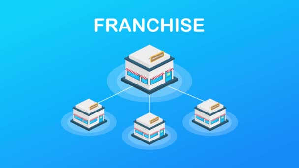 Franchising business concept, franchising marketing system. — Video Stock