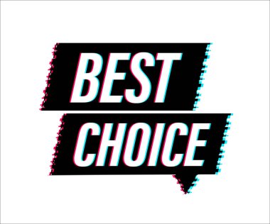 En iyi seçenek, hata simgesi. Vektör illüstrasyonu.