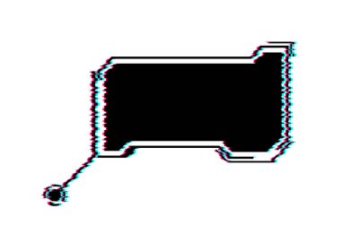 Soyut Hud Tasarımı, Arıza simgesi. Vektör illüstrasyonu.