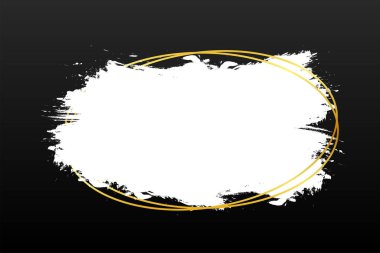 Şablon kavramsal parantez grunge fırçası. El çizimi akrilik inme, alıntı şablon. Vektör stok illüstrasyonu.