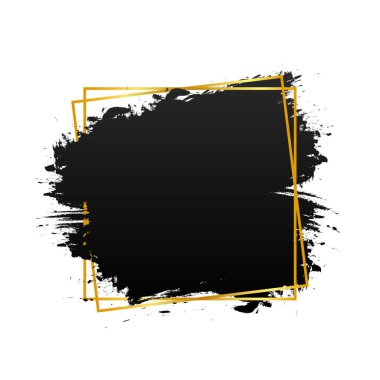 Şablon kavramsal parantez grunge fırçası. El çizimi akrilik inme, alıntı şablon. Vektör stok illüstrasyonu.