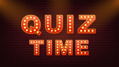 Retro light metin testi zamanı. Retro ampul. Vektör stok illüstrasyonu.