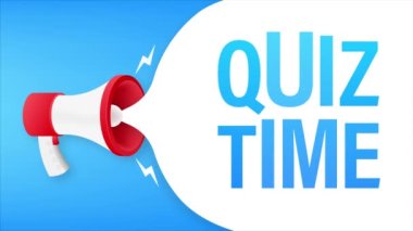 Megafon afişi, sınav zamanı. Hareket grafikleri