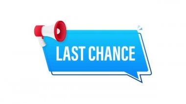 Son bir şans olarak el ele tutuşan megafon. Megafon bayrağı. Hareket grafikleri