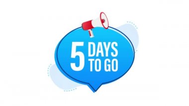 Erkek eli megafon tutuyor ve konuşma baloncuğuna 5 gün kaldı. Hareket grafikleri