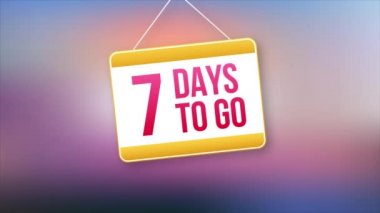 7 gün kaldı. Kapı simgesi. Zaman simgesi. Sayım zamanı indirimi. Hareket grafikleri