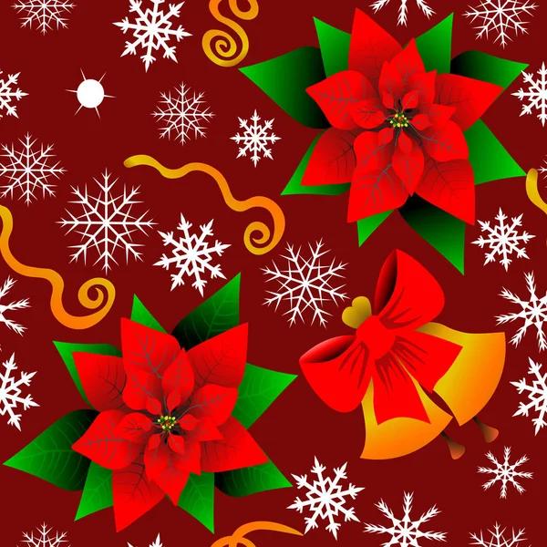 Безшовний Візерунок Різдвом Новим Роком Мистецтво Ілюстрація Векторні — стоковий вектор