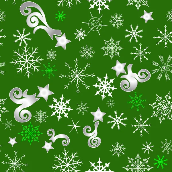 Seamless Merry Christmas New Year Pattern Art Illustration Vector — Stock Vector