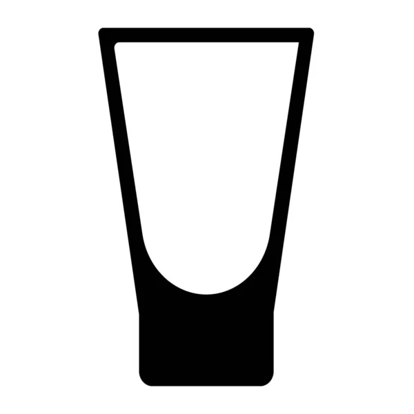 Черный силуэт из стекла для коктейля или короткого напитка. Стекло за водку. Стекло для выпивки. Векторная иллюстрация, плоский стиль. icon — стоковый вектор