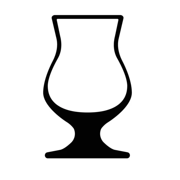 Стакан для коктейля, стакан для алкоголя, стакан для кофе. Плоский стиль. Ref-black — стоковый вектор
