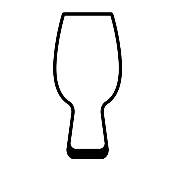 Стекло для бельгийского пива, стекло для алкоголя. Плоский стиль. Векторная иллюстрация — стоковый вектор