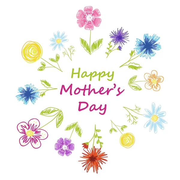 Happy Mothers day text — Stock Vector