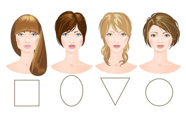 Different women's faces. — Stock Vector