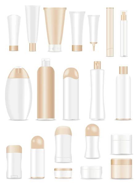 Tubos cosméticos en blanco — Vector de stock