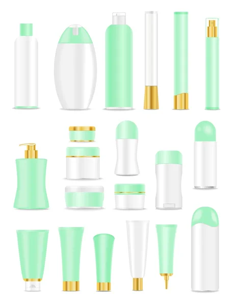 Tubos cosméticos en blanco — Vector de stock