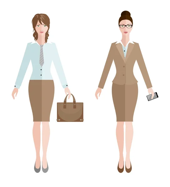 Two business woman — Stock Vector