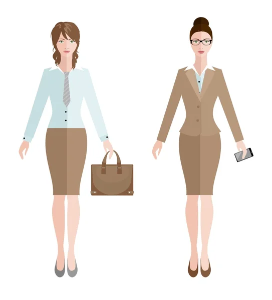 Dos mujeres de negocios — Vector de stock