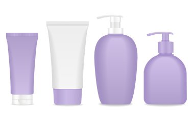 Beyaz izole boş sabun tüpler,