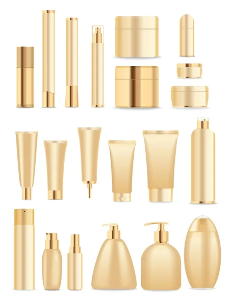 Gold tubes — Stock Vector