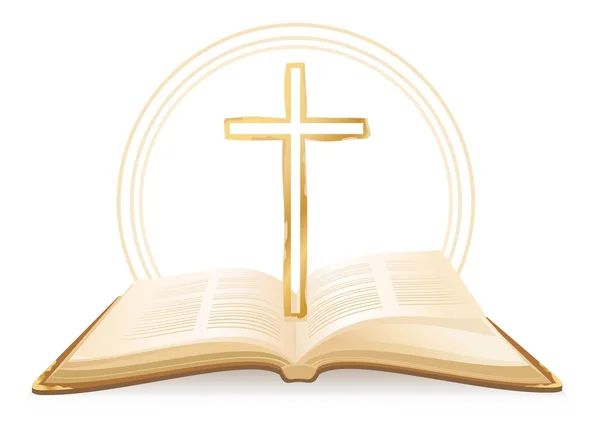 Біблія і хрест — стоковий вектор