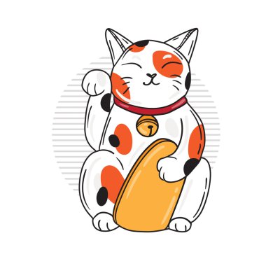 Şirin şanslı kedi.