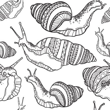 Boyama kitabı için salyangoz ile Seamless Modeli