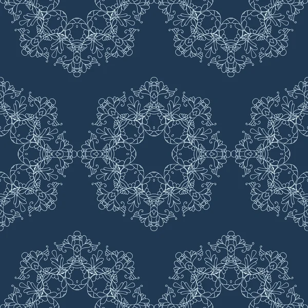 Patrón azul invierno — Vector de stock