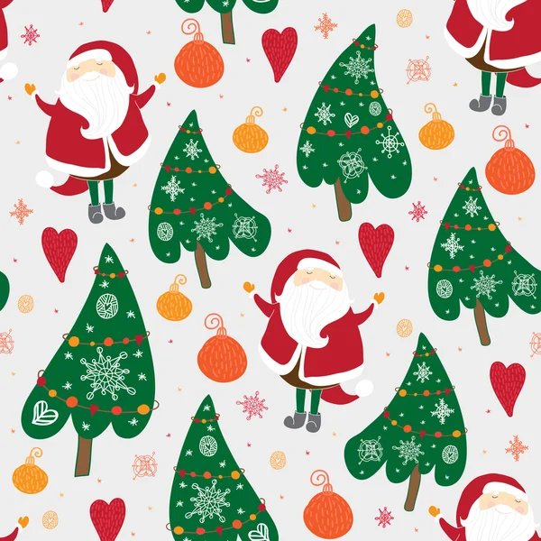 Pattern with Christmas trees — Stock Vector