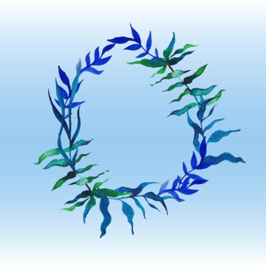 Fantezi suluboya çelenk