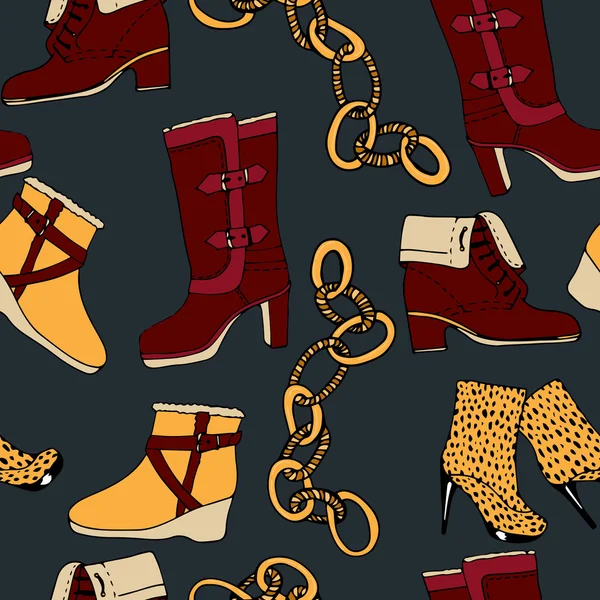 ファッション靴のパターン — ストックベクタ