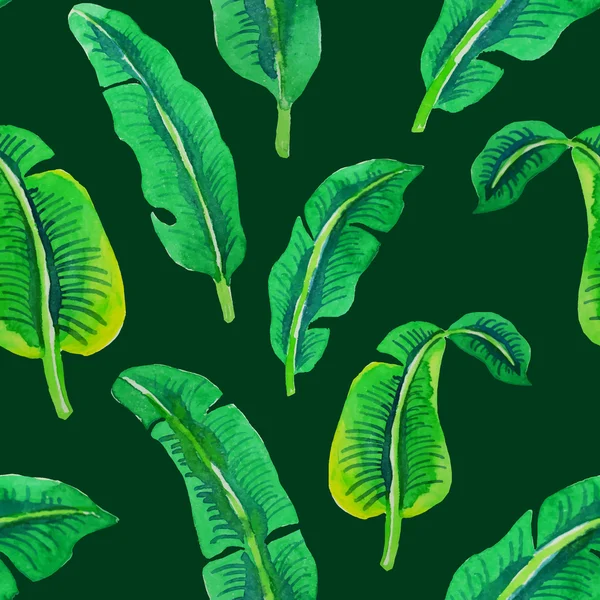 緑水彩葉 — ストックベクタ