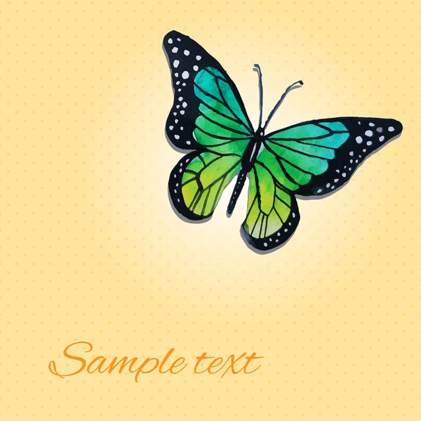 Watercolor vector butterfly — Stockový vektor