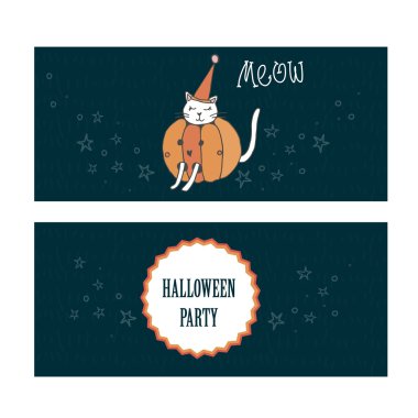 Cadılar Bayramı partisi davetiyesi için şablon