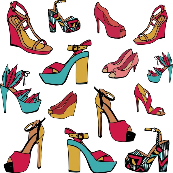 Zapatos de moda vectorial — Vector de stock