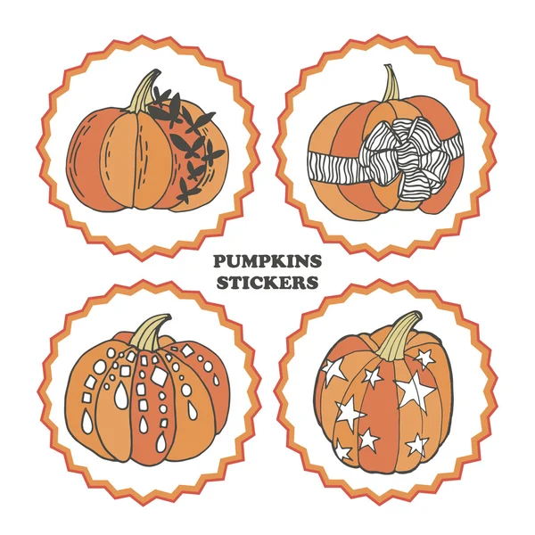 Halloween pumpkins ayarla — Stok Vektör