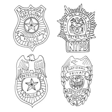 Polis ve Dedektif rozetleri