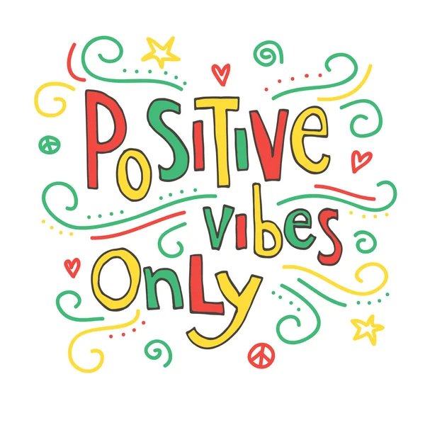 Poster positive vibes only — Stock Vector