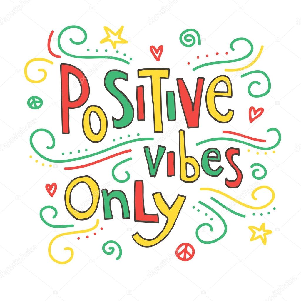 Poster positive vibes only Stock Illustration by ©Maria_Letta ...