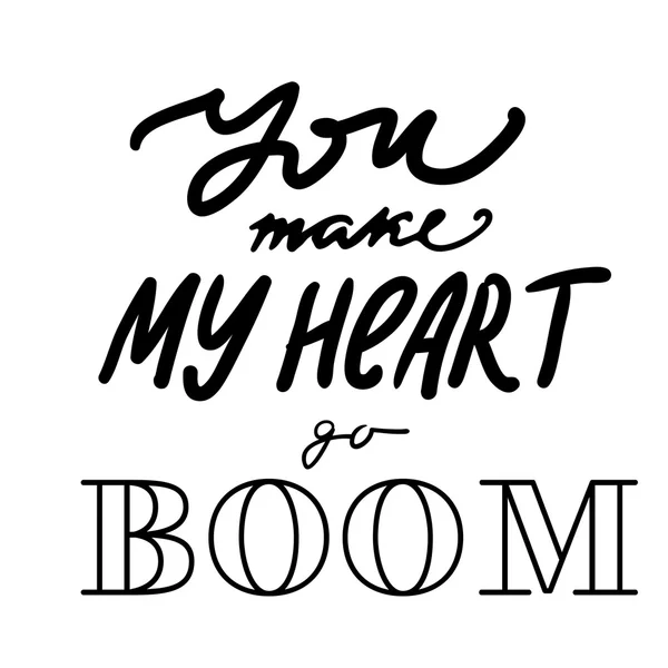 Go Boom benim kalp yapmak — Stok Vektör