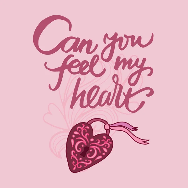 ¿Puedes sentir mi corazón? Ilustraciones de stock libres de derechos