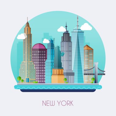 New York. Binalar peyzaj