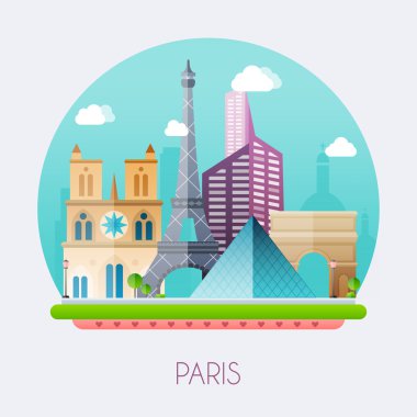 Paris. Binalar peyzaj