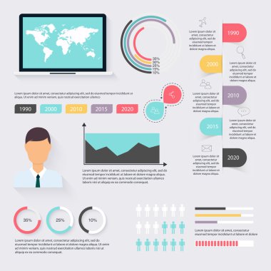 Bilgi grafik iş sunumları için