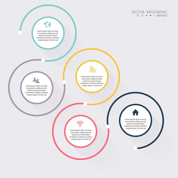 Información gráfica para presentaciones de negocios — Vector de stock