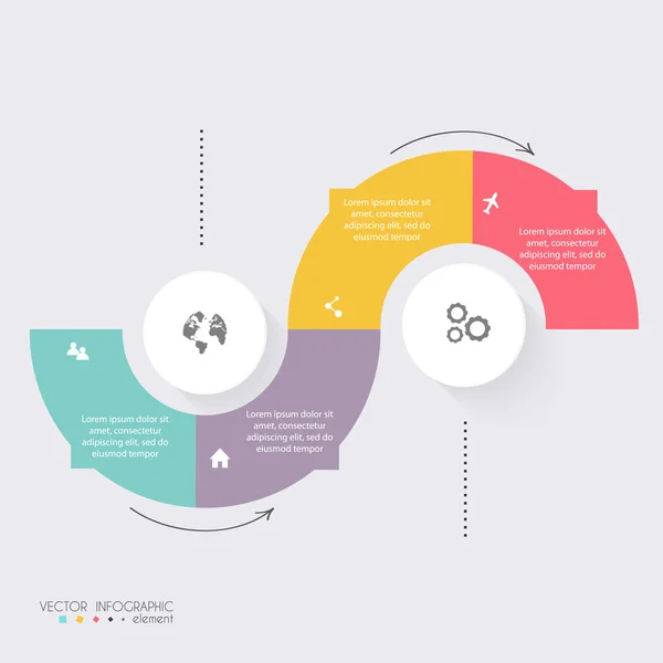 Información gráfica para presentaciones de negocios — Vector de stock