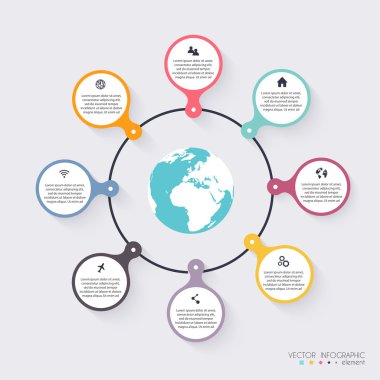 Bilgi grafik iş sunumları için