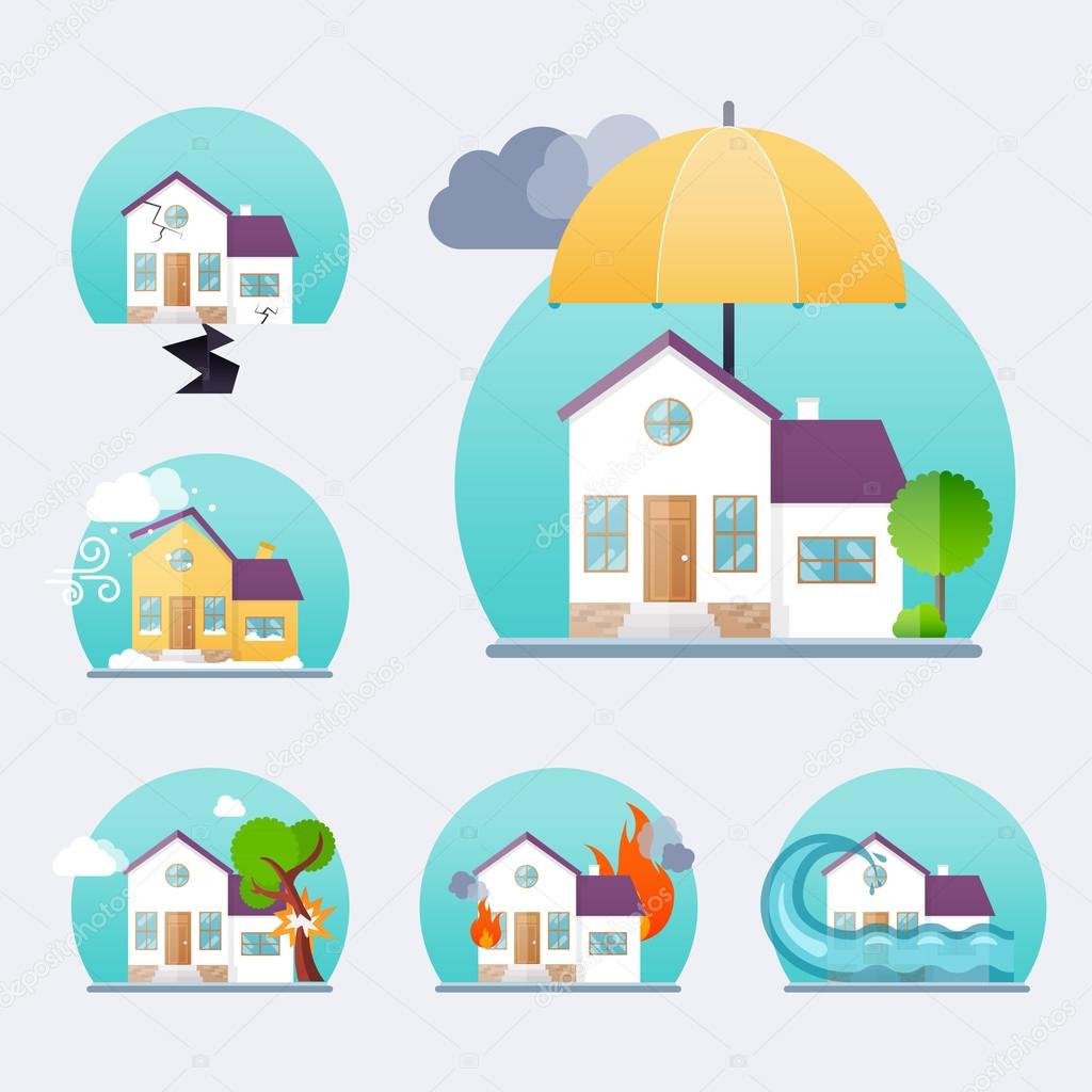 House insurance business service icons