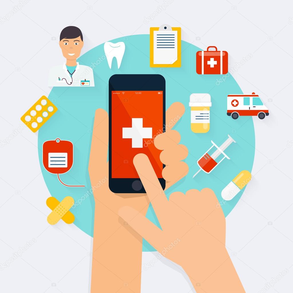 Mobile phone with health application