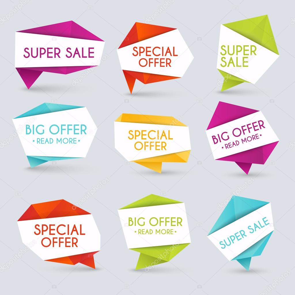 Set of sale banners design